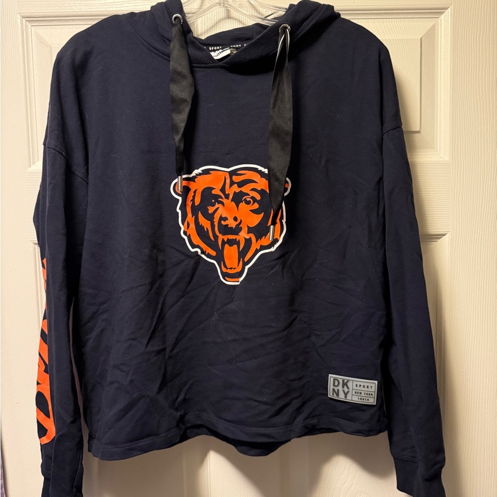 DKNY Navy Blue Chicago Bears Hoodie. S